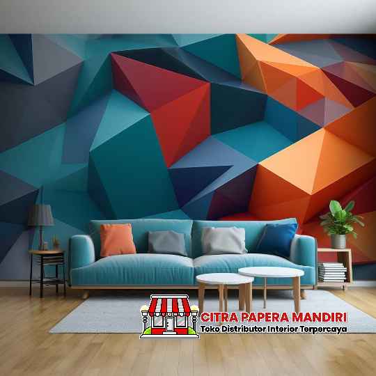 Jasa Wallpaper Dinding 3D: Trik Ruang Tamu Sempit Jadi Luas Gading Serpong Tangerang